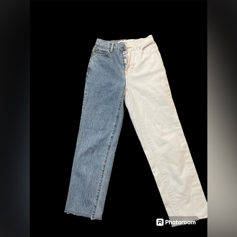 PACSUN Jeans, 24” waist, High-Rise Straight, 2-Tone jeans. EUC